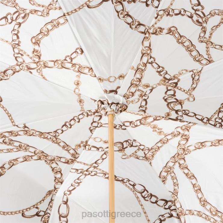 ομπρέλα | PASOTTI 189 58002-9 d35 - μαύρη ομπρέλα με τυπωμένο εσωτερικό με αλυσίδες 2N6B8502 γυναίκες